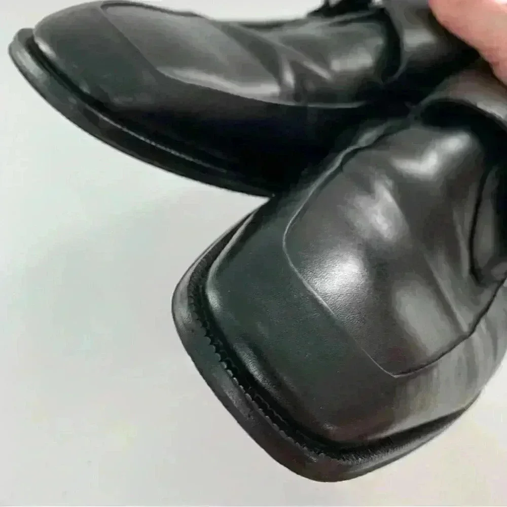 Ashton Gray mens dress shoes size 11 black leather monk strap